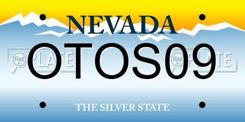 OTOS09 Nevada License Plate