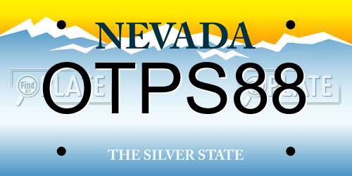 OTPS88 Nevada License Plate