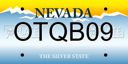 OTQB09 Nevada License Plate