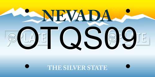 OTQS09 Nevada License Plate