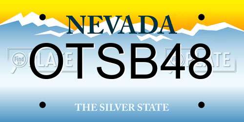 OTSB48 Nevada License Plate