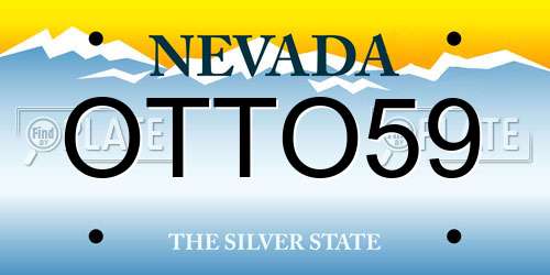 OTTO59 Nevada License Plate