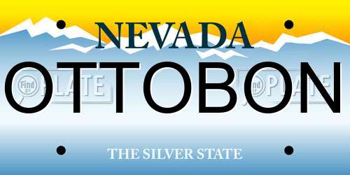OTTOBON Nevada License Plate
