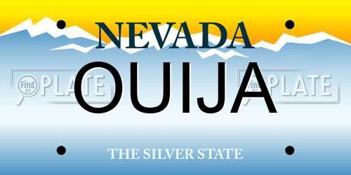 OUIJA Nevada License Plate