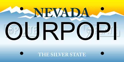 OURPOPI Nevada License Plate