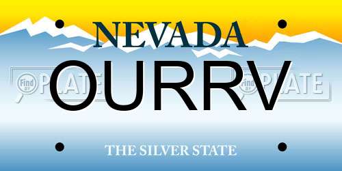 OURRV Nevada License Plate