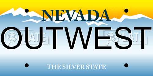 OUTWEST Nevada License Plate