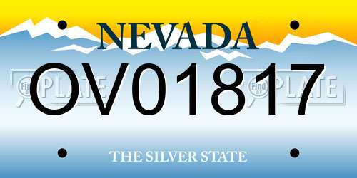OV01817 Nevada License Plate