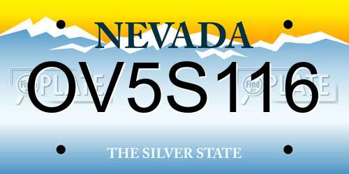 OV5S116 Nevada License Plate