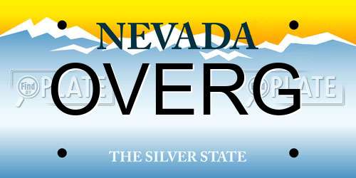 OVERG Nevada License Plate