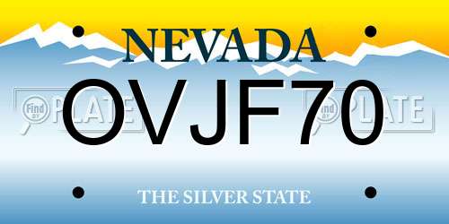 OVJF70 Nevada License Plate