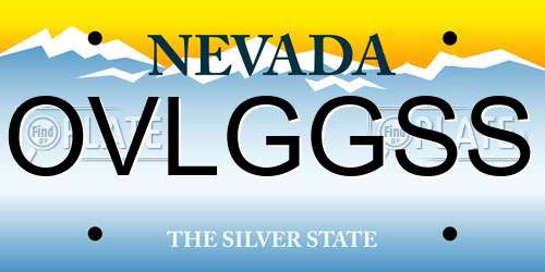 OVLGGSS Nevada License Plate