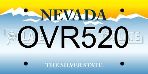 OVR520 Nevada License Plate