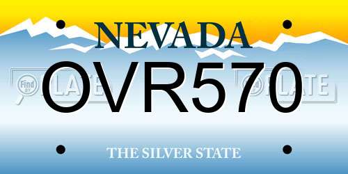 OVR570 Nevada License Plate