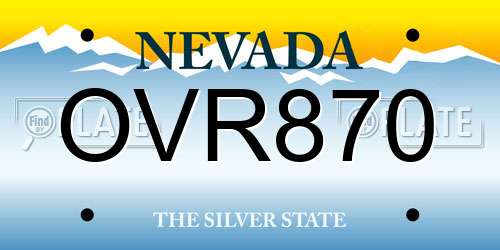 OVR870 Nevada License Plate