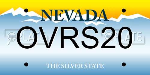 OVRS20 Nevada License Plate