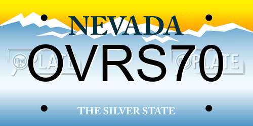 OVRS70 Nevada License Plate