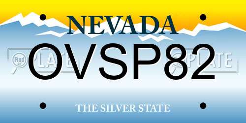 OVSP82 Nevada License Plate