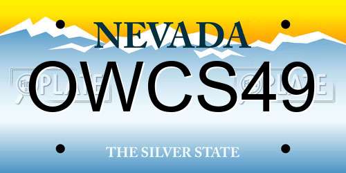 OWCS49 Nevada License Plate