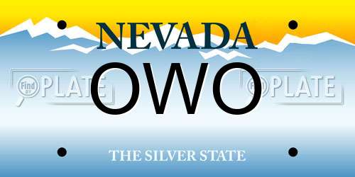OWO Nevada License Plate