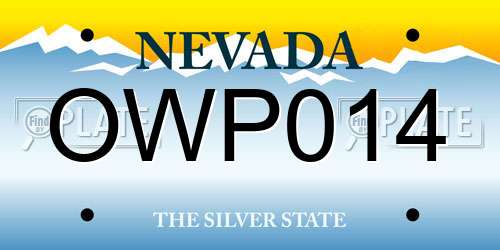 OWP014 Nevada License Plate