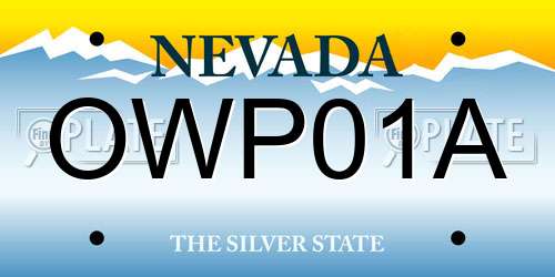 OWP01A Nevada License Plate
