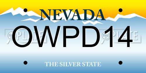 OWPD14 Nevada License Plate