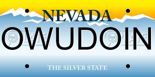 OWUDOIN Nevada License Plate