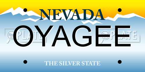 OYAGEE Nevada License Plate