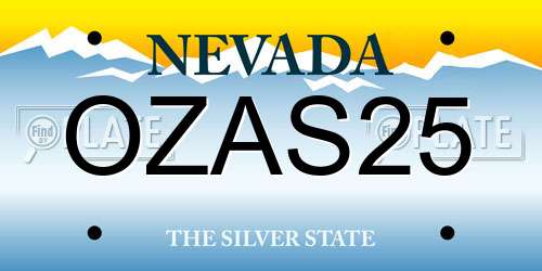 OZAS25 Nevada License Plate