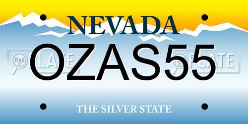 OZAS55 Nevada License Plate