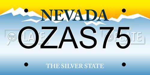 OZAS75 Nevada License Plate