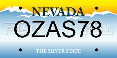 OZAS78 Nevada License Plate