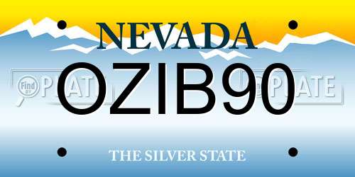 OZIB90 Nevada License Plate