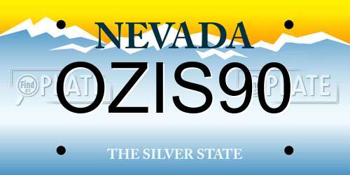 OZIS90 Nevada License Plate