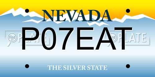 P07EAT Nevada License Plate