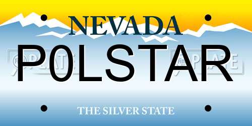 P0LSTAR Nevada License Plate