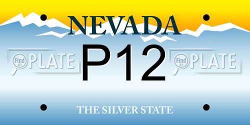 P12 Nevada License Plate