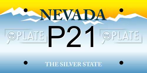 P21 Nevada License Plate