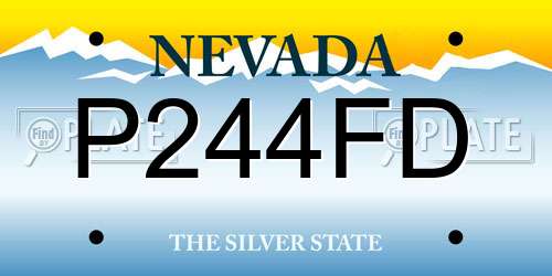 P244FD Nevada License Plate