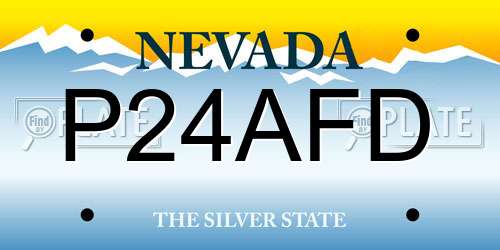 P24AFD Nevada License Plate