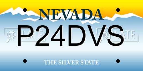 P24DVS Nevada License Plate