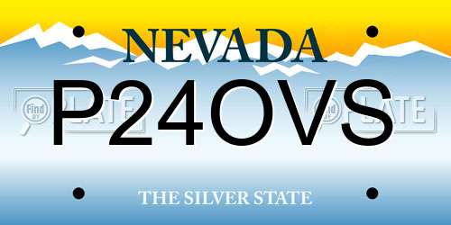 P24OVS Nevada License Plate