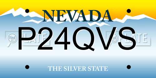 P24QVS Nevada License Plate
