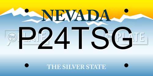P24TSG Nevada License Plate