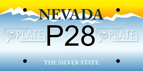 P28 Nevada License Plate