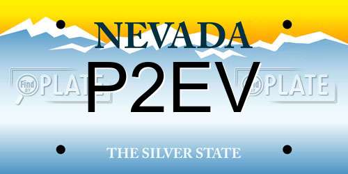 P2EV Nevada License Plate
