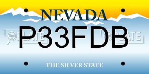 P33FDB Nevada License Plate