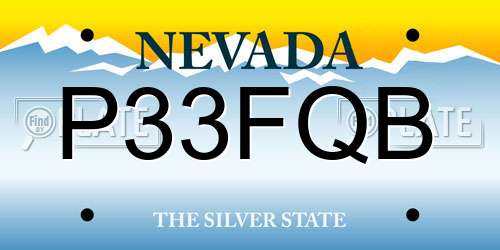 P33FQB Nevada License Plate