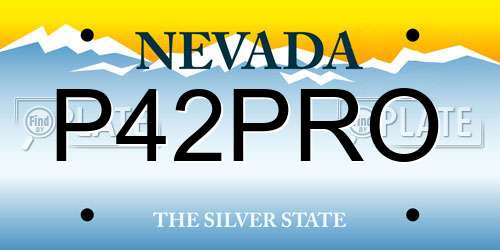 P42PRO Nevada License Plate